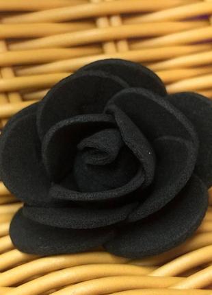 Троянда латексна (фоаміран), бутон 3 см - чорний