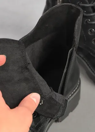Ботинки женские демисезонные черного цвета4 фото