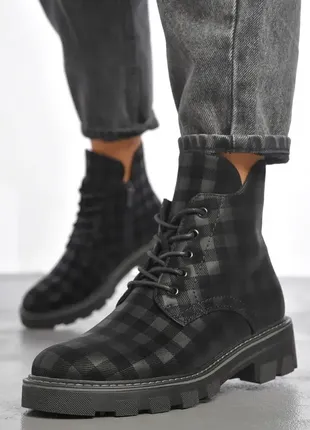 Ботинки женские демисезонные черного цвета3 фото