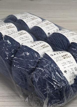 Пряжа gazzal baby wool xl цвет 844 пыльный джинс4 фото