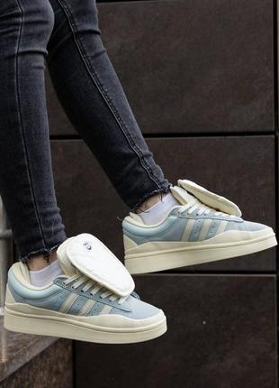 Кроссовки adidas campus x bad bunny blue white3 фото