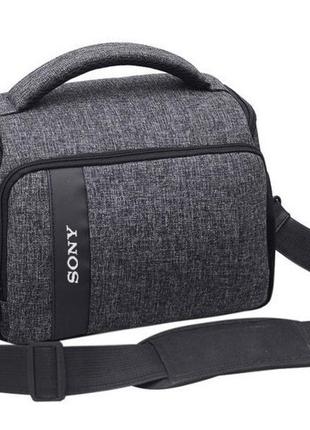 Сумка для фотоапарата sony α соні альфа дощовиком протиударна сірий з чорним ( код: ibf059sb )