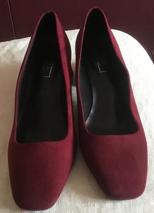 Туфли женские замшевые бордовые m&as р. 395 фото