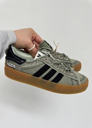 Кроссовки adidas khaki текстиль, платформа