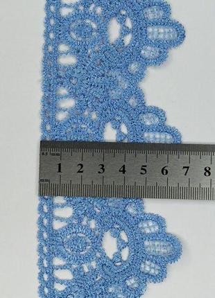 Кружево макраме sindtex 6,5см (13м) цвет - голубой (07-t1138-3)3 фото