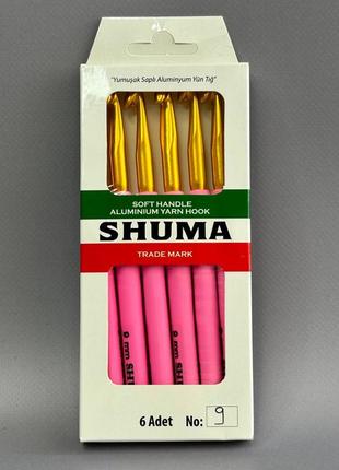 Гачок для в'язання shuma #9 з м'якою ручкою2 фото
