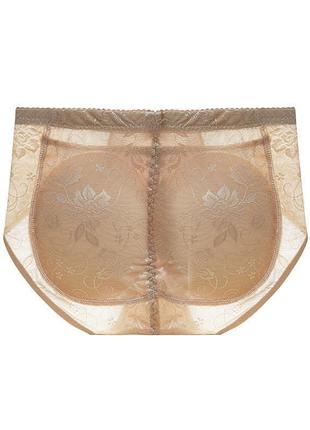 Кружевные пуш-ап трусики для увеличения объема ягодиц, черные