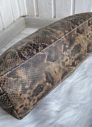 Винтажная кожаная сумка picard натуральная кожа имитация змеи винтаж 19906 фото