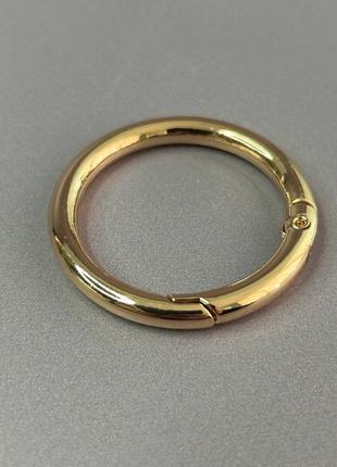 Карабин-кольцо для сумки 32 мм, золото - 4 см
