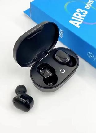 Бездротові навушники airdots 3, вакуумні блютуз навушники, bluetooth навушники чорний