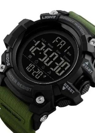 Часы наручные мужские skmei 1384ag army green, часы тактические противоударные. зеленый