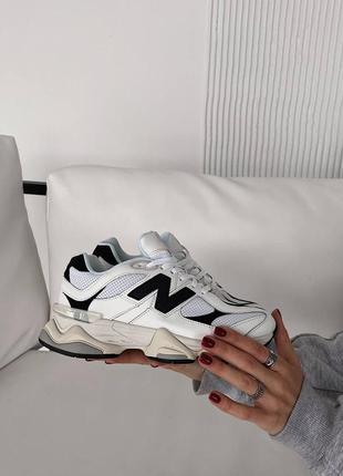 Кроссовки new balance 9060 white black2 фото