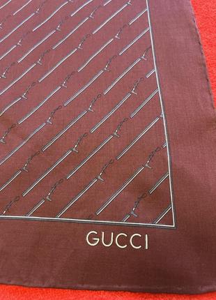 Шикарный шелковый платок gucci оригинал2 фото