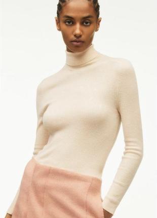 Гольф джемпер светр пуловер рубчик вовняний вовна шерсть wool zara massimo dutti