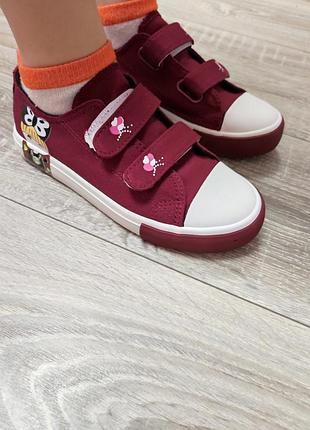 Кеди для дівчаток , колір бордо