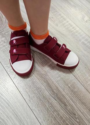 Кеди для дівчаток , колір бордо