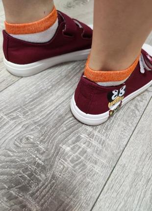Кеди для дівчаток , колір бордо