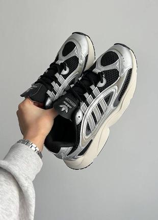 Кроссовки adidas ozmillen black silver white4 фото