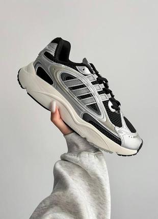 Кроссовки adidas ozmillen black silver white1 фото