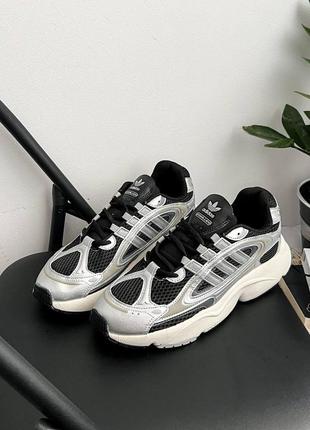 Кроссовки adidas ozmillen black silver white8 фото