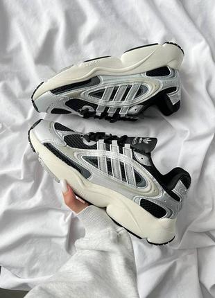 Кроссовки adidas ozmillen black silver white9 фото