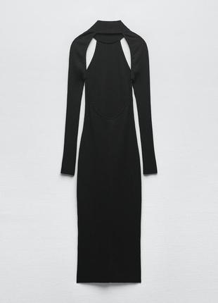 Платье рубчик с открытой спиной от zara, размер m -l4 фото