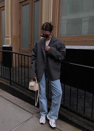 Стильне вовняне пальто-піджак жакет в стилі zara