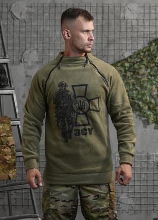 Кофта флисовая тактическая reng зсу койот! флісівка тактична чоловіча койот! осінь-зима! фліска тактична !