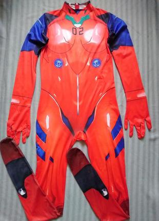 Asuka langley soryu xl /2xl розмір аніме зентаї карнавальний костюм косплей