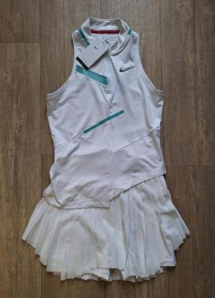 Майка женская теннисная nike court nkct dri fit tank nt mb корт новая оригинал7 фото