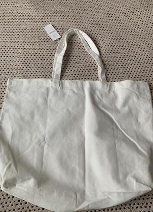 Велика бавовняна сумка-шопер oysho оригінал4 фото