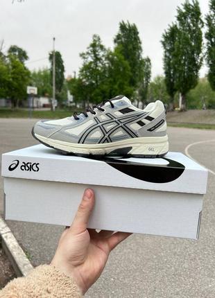 Мужские кроссовки asics gel venture 6 white grey black