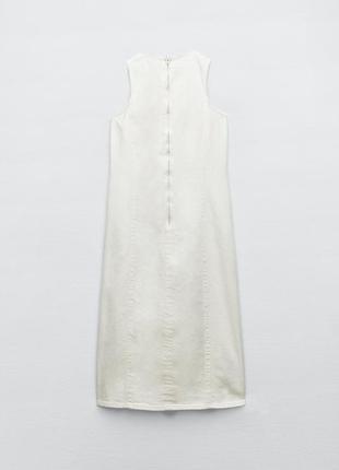 Джинсовое платье миди zara, размер s, м4 фото