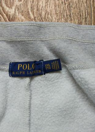 Серые мужские спортивные трикотажные штаны шорты polo ralph lauren размер xxl4 фото