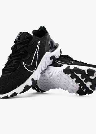 Кроссовки nike react vision"black/white"10 фото