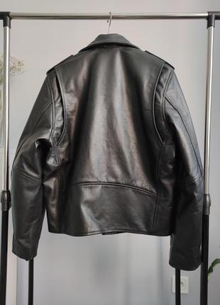 Косуха мужская классическая, кожаная куртка, байкерская куртка4 фото