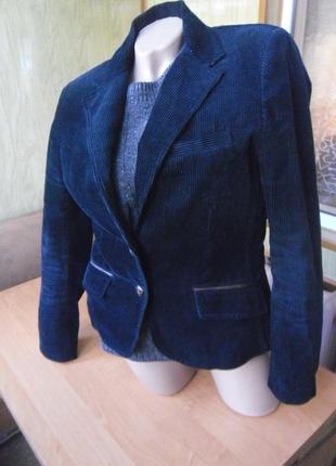 Синий вельветовый пиджак в рубчик h&amp;m1 фото