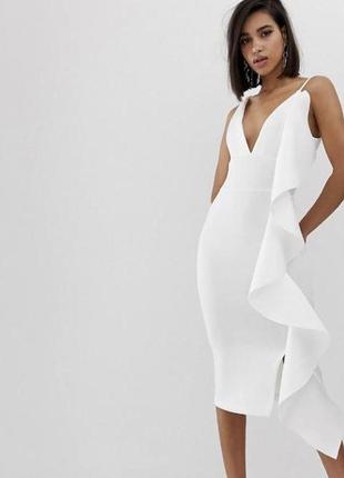Белое платье из неопрена 50-52 размер5 фото