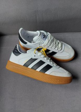Кроссовки adidas samba xlg white/black gum platform⚡️