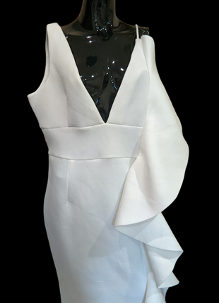 Белое платье из неопрена 50-52 размер7 фото