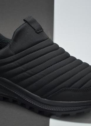Чоловічі зимові утеплені термо кросівки уги чорні baas 75651