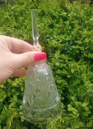 Колокольчик хрустальный, винтаж! есть оригинальная наклейка, состояние отличное