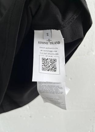 Чоловіча футболка бавовняна stone island 100% cotton / стон айленд чорна літній одяг8 фото