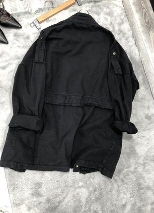 Коттоновий чорний кардиган куртка6 фото