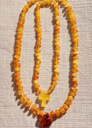 Дитячі лікувальні янтарні буси, намисто з бурштину для дітей