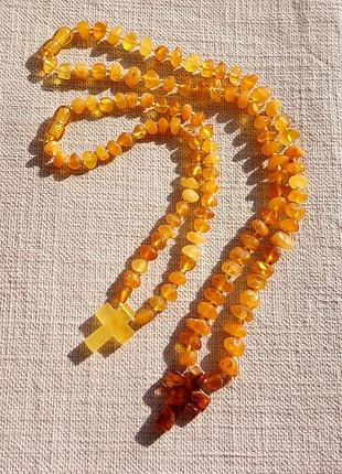 Дитячі лікувальні янтарні буси, намисто з бурштину для дітей