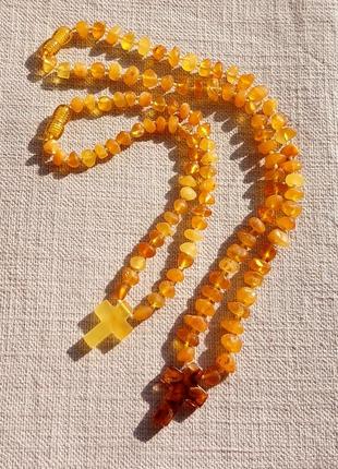 Детские лечебные янтарные бусы, детское ожерелье из натурального янтаря