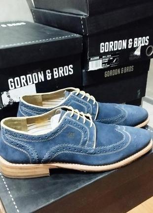 Нові, в коробці неймовірні замшеві туфлі бренду чоловічого взуття з німеччини gordon & bros3 фото