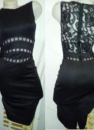 Вечернее платье трикотаж кружевное спинка юбка карандаш
