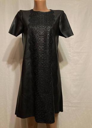 Брендовое черное ажурное женское платье marled reunited clothing